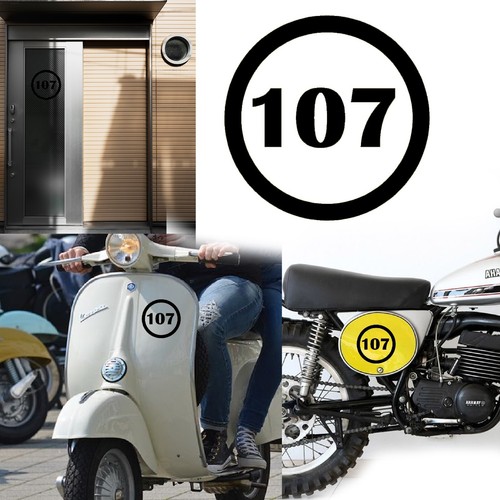 Numero 107 adesivo in - 107, v1,